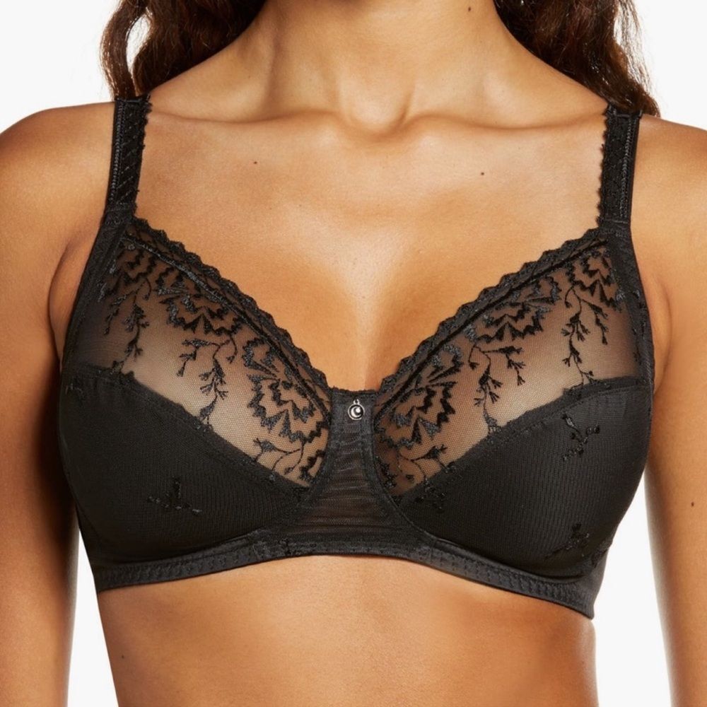 NWT Chantelle Every Curve Full Coverage Unlined Bra in Black Size 42DDD / 42F
